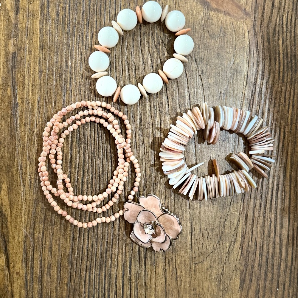 Peaches and Cream Costume Jewelry Lot